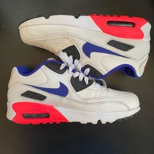 Nike Air Max 90 6.5Y Red/ Black/ Blue/ White